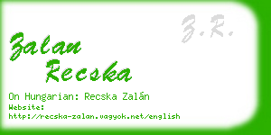zalan recska business card